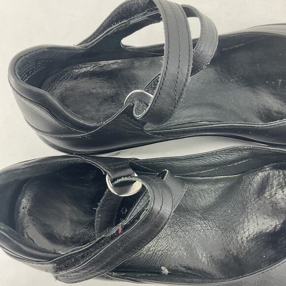 Aravon Maya Black Leather Mary Jane Shoes Women Size 9 Preowned - Picture 5 of 8
